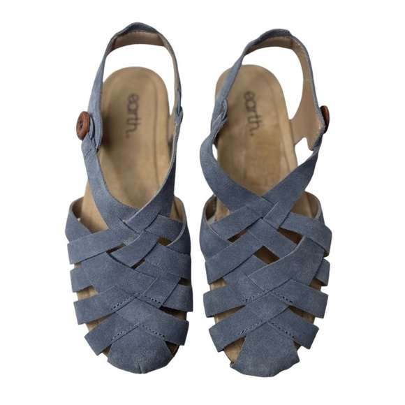 Earth Women’s Belita Blue Suede Slingback Sandals - Picture 10 of 10